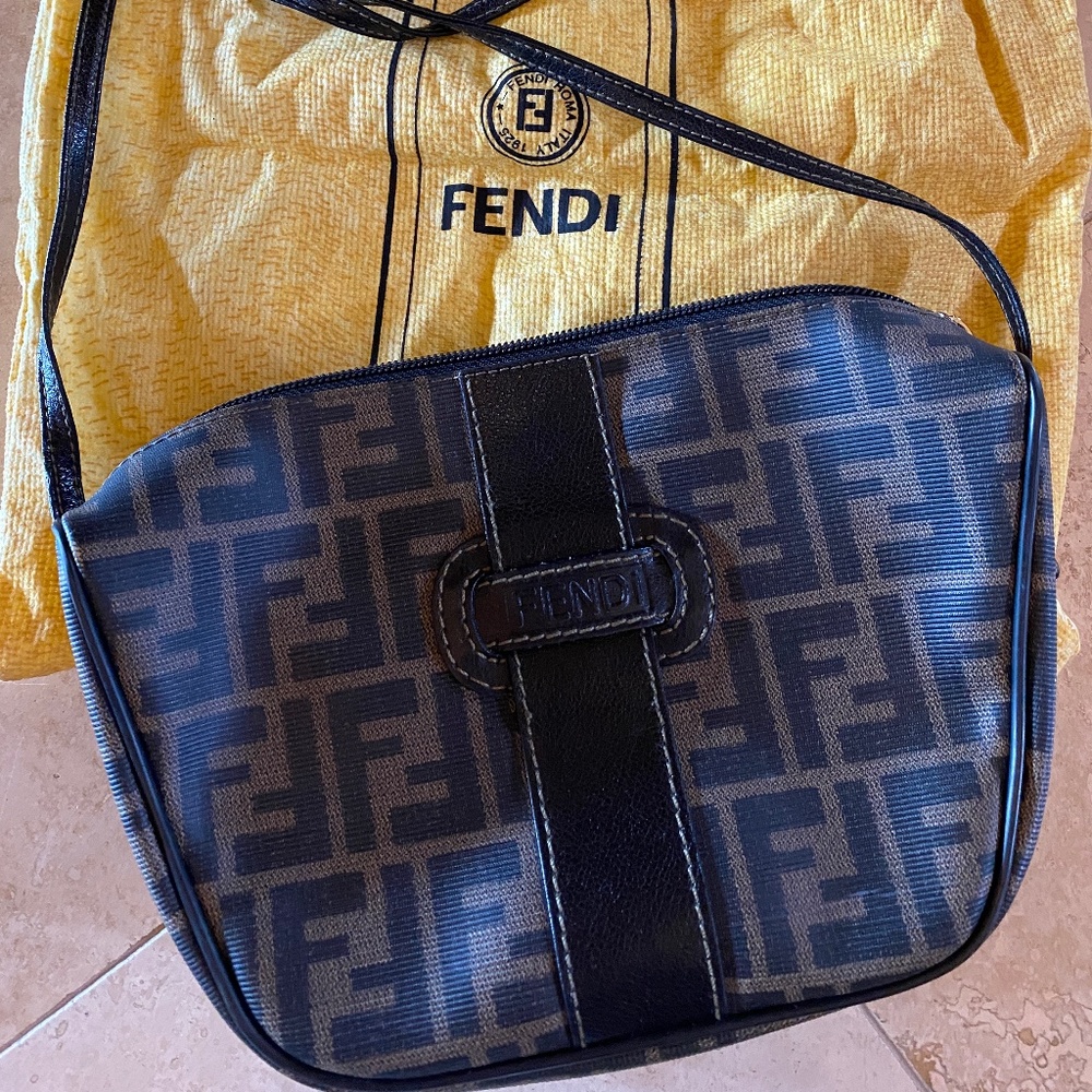 Fendi Zucca Coated Canvas Crossbody Bag